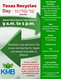 Texas Recycles Day infographic