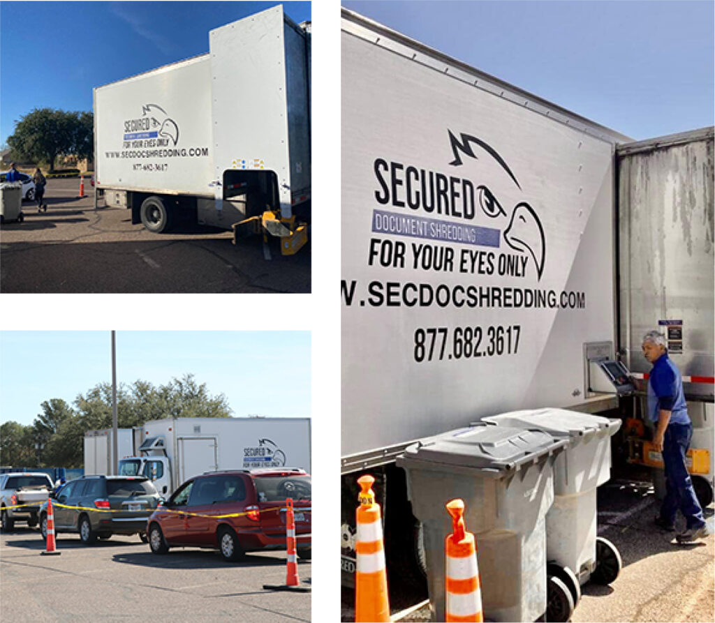 Secured Document Shredding shred trucks