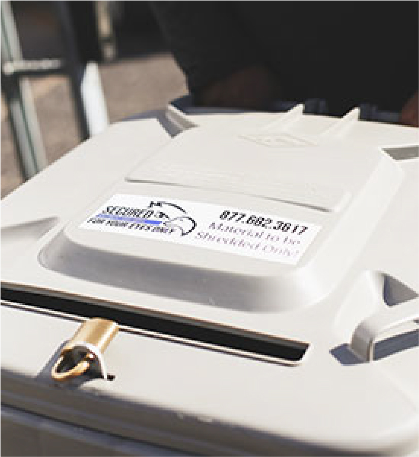 Secured Document Shredding shred bin