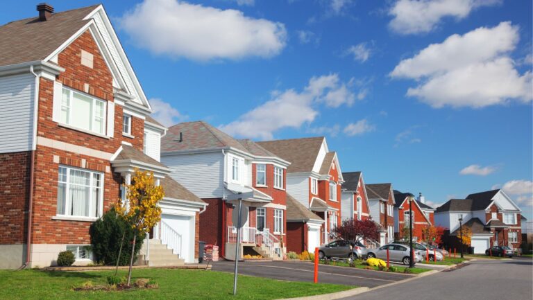 A row of houses.