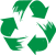 Green recycling icon