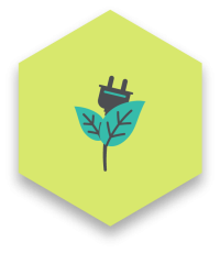 Cable with leaves icon